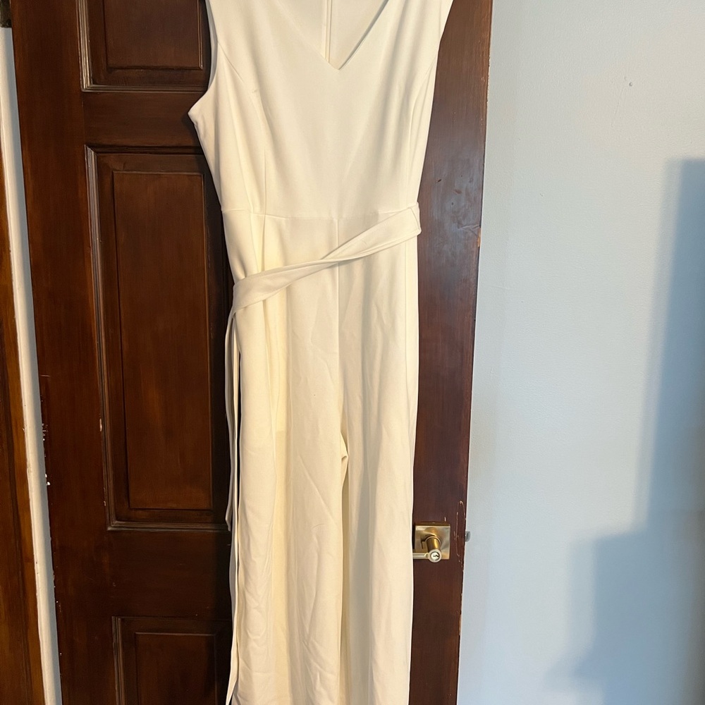 Andrew Marc Cream Jumpsuit